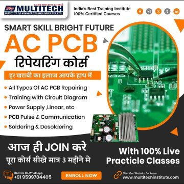 Multitech Institute | AC PCB Repairing Course in Delhi | 8800485390