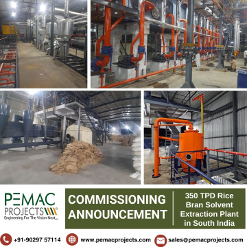 350 TPD Rice Bran Solvent Extraction Plant- Pemac Projects