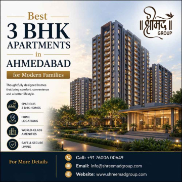 Best 3 BHK Apartments in Ahmedabad for Modern Families - Shreemad Group