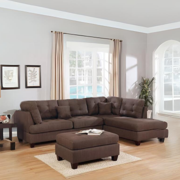 Buy Choco Brown L Shape Sofa Set upto 70% OFF - Apkainterior