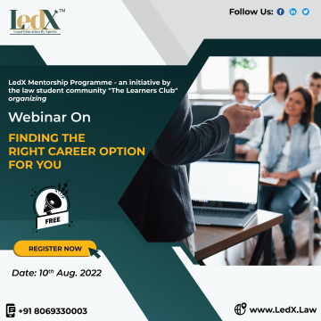 Webinar on FINDING THE RIGHT CAREER OPTION FOR YOU