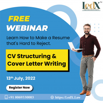 Free Webinar on CV structuring and Cover letter