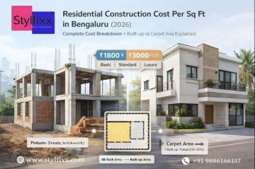 Residential Construction Cost Per Sq Ft in Bangalore | Styl Fixx