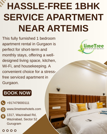 Perfect 1BHK Service Apartment Near Artemis Hospital Gurgaon