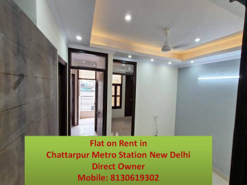 owner flat on rent in chattarpur new delhi