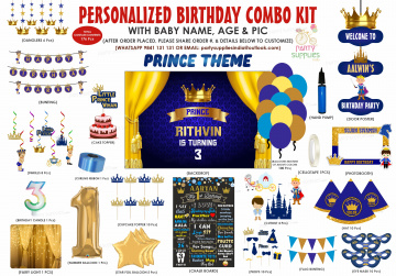 Birthday Party Combo Kits with Baby Name