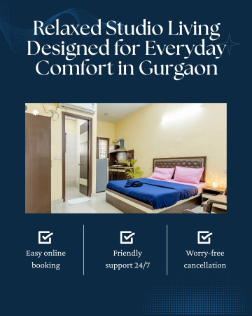 Smart Studio Apartment for Comfortable Gurgaon Stays