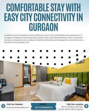 Peaceful & Well-Connected Stay in Gurgaon