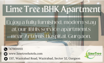 Fully Serviced 1BHK Apartment in Gurgaon for Monthly Stay