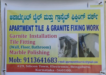Apartment tile and granite fixing work