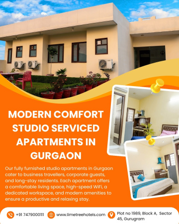 Well-Planned Studio Service Apartment for Easy Gurgaon Living