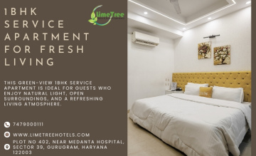 The Perfect Stay Amidst Gurgaon’s Premier Landmarks: Lime Tree 1BHK Service Apartment Near Artemis Hospital Gurgaon