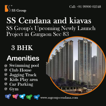 New Launching SS Sendana Residence Project Offers Luxurious 3BHK+2T & 3BHK+3T+Study Apartments in Sector 83, Gurgaon.