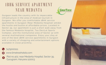 Comfort-First 1BHK Service Apartment Near Medanta Hospital Gurgaon
