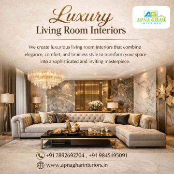 Luxury Living Room Interiors in Bangalore