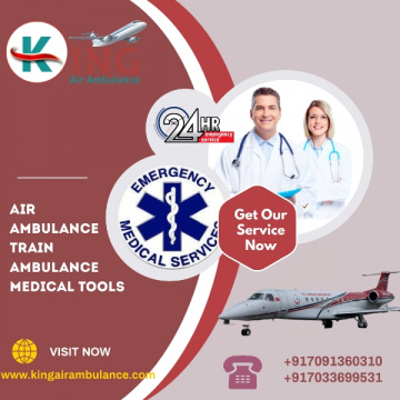 Safest Medical Transferring by King Air ambulance Services in Delhi