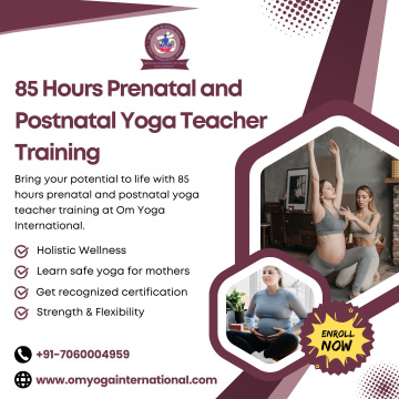 85 Hours Prenatal and Postnatal Yoga Teacher Training | Om Yoga International in Rishikesh, India