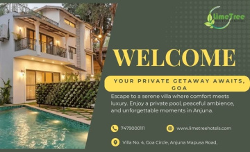 Secluded Tropical Villa with Private Pool in Anjuna