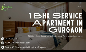 Quiet & Fully Furnished 1BHK Service Apartment Near Artemis Hospital
