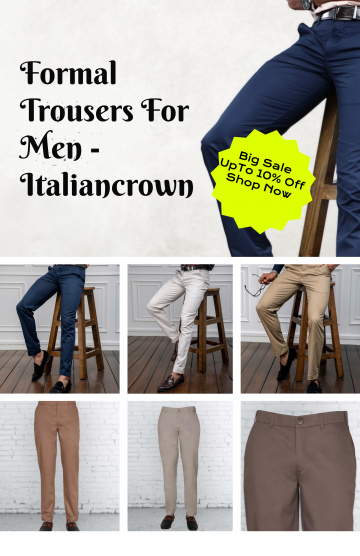 Branded Plain Formal Wear Trousers For Men - Italiancrown