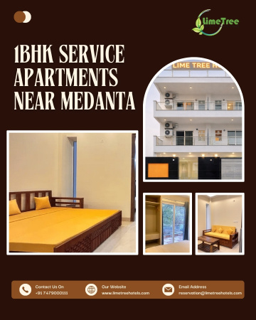 Fully Furnished 1BHK Service Apartment Close to Medanta Hospital