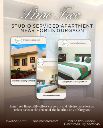 Fully Furnished 1BHK Serviced Apartment Near Medanta Hospital Gurgaon