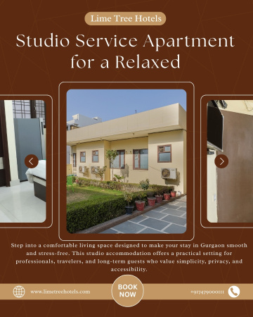 Studio Service Apartment Created for Smooth and Flexible Stays in Gurgaon