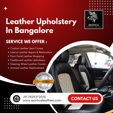 Leather Upholstery In Bangalore | Genuine Leather Car Seat Covers