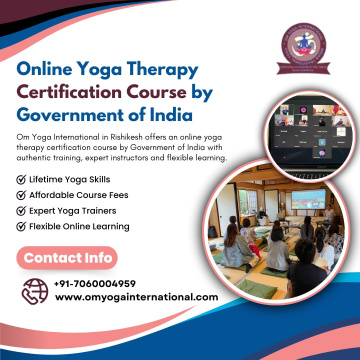 Online Yoga Therapy Certification Course by Government of India | Om Yoga International in Rishikesh, India