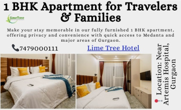 1BHK Serviced Apartment Near Artemis Hospital Gurgaon for Visa Interviews & Embassy Documentation Stays