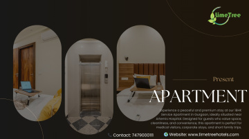 Modern 1BHK Service Apartment Near Artemis Hospital Gurgaon for Business & Medical Travelers