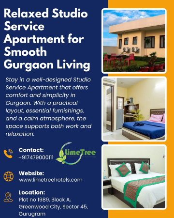 Well-Designed Studio Service Apartment for Comfortable Gurgaon Stays