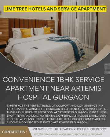Premium Comfort 1BHK Service Apartment Near Artemis Hospital Gurgaon