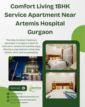 Prime Location 1BHK Service Apartment Near Artemis Hospital Gurgaon