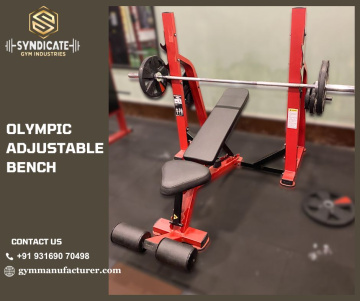 OLYMPIC ADJUSTABLE BENCH Heavy Duty Olympic Adjustable bench 3 in 1. Taper roller Bearing for seat adjustment with 8 mm thick rod holder. Flat Bench Press 