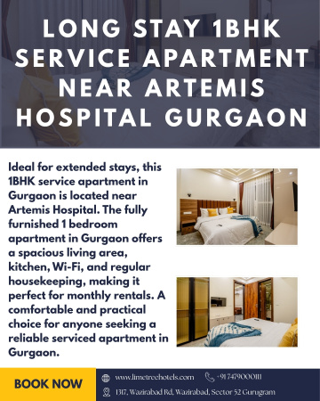Convenient Living 1BHK Service Apartment Near Artemis Hospital Gurgaon