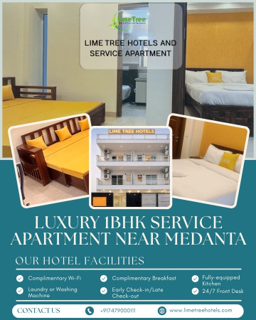 1BHK Service Apartment Near Medanta Hospital, Gurgaon
