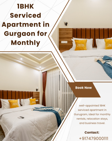 Premium 1BHK Serviced Apartment Near Artemis Gurgaon for Relaxed Monthly Stay
