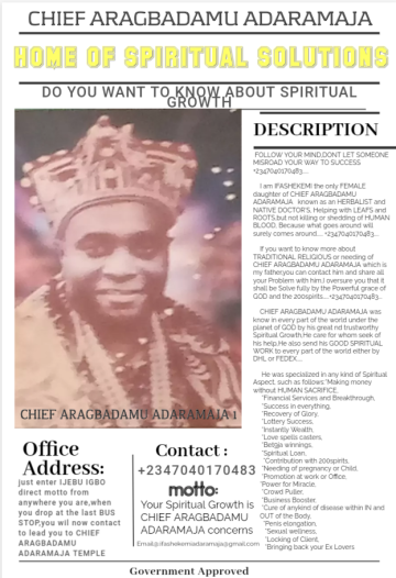 The best Powerful juju Spiritual herbalist in Nigeria  +2347040170483