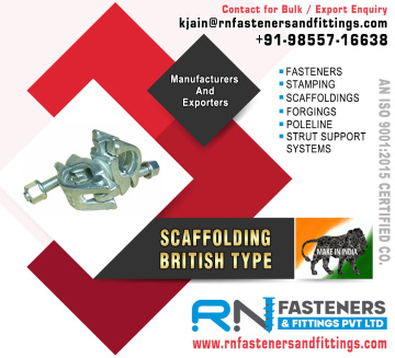 Scaffolding British Type manufacturers exporters in India Ludhiana https://www.rnfastenersandfittings.com +91-9855716638