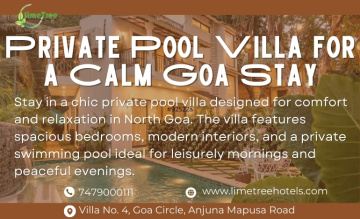 Sunlit Private Pool Villa for a Leisure Stay in Goa