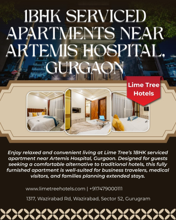 Peaceful 1BHK Serviced Apartment Near Artemis Gurgaon – Designed for Comfortable Extended Stays