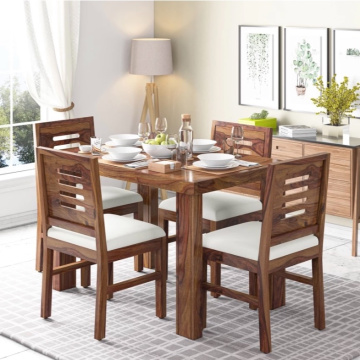Buy Solid Wood Dining Table Set (4 Seater) online up to 70% off at Apkainterior