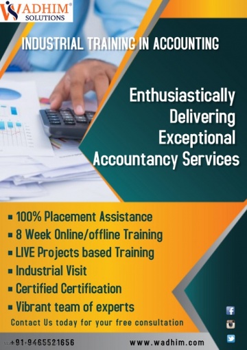 INDUSTRIAL TRAINING IN ACCOUNTING IN CHANDIGARH/MOHALI +91-9465521656