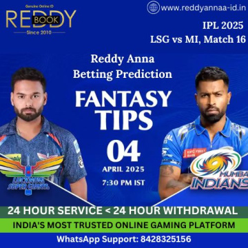 LSG vs MI Match 16 IPL Betting – Win Big with Reddy Anna Book!