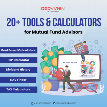 What types of calculators are available in a Mutual Fund Software for Distributors?