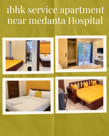 Comfortable 1BHK Serviced Apartment Close to Medanta Hospital