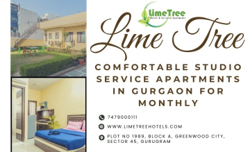 1BHK Service Apartments in Gurgaon - Lime Tree Service Apartment