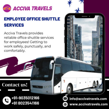 Employee office shuttle services in Bangalore | Shuttle bus services