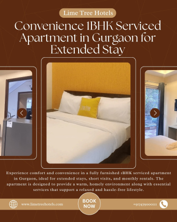 Stylish 1BHK Serviced Apartment in Gurgaon for Short & Extended Living